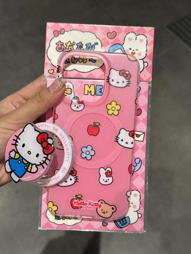 HK Pink Bunny Flowers MagSafe Case MagSafe Stand Holder / Phone Grip
