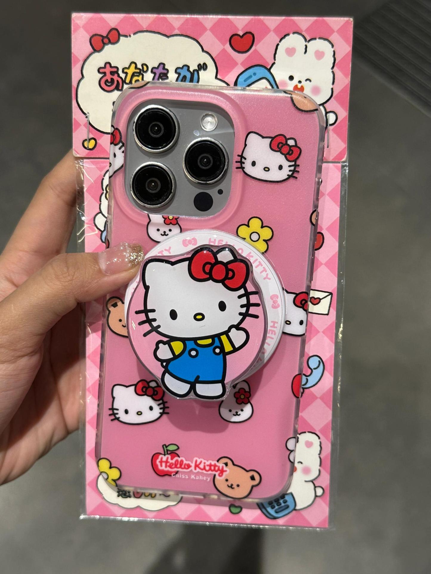 HK Pink Bunny Flowers MagSafe Case MagSafe Stand Holder / Phone Grip