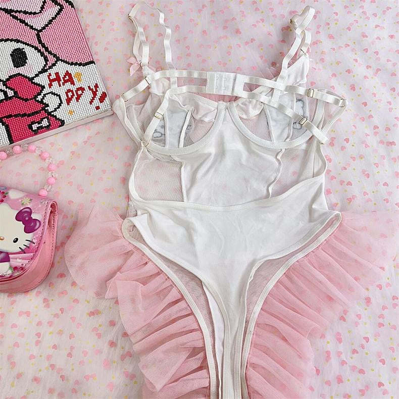 Trendy Y2K Bow Camisole Jumpsuit