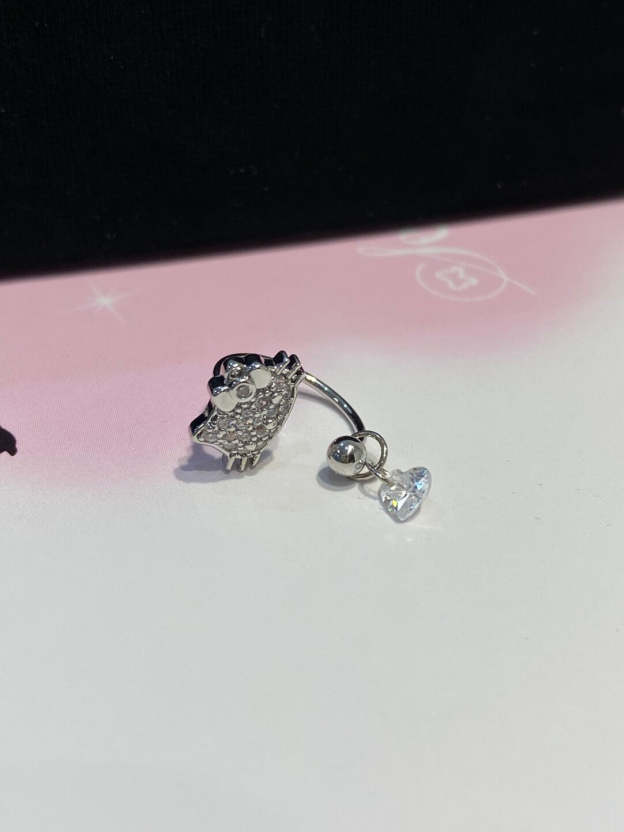 HK silver Rhinestone Helix Earrings
