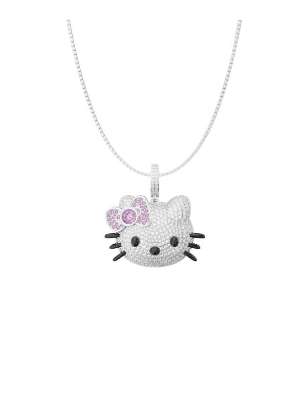 HK Sparkly Necklace Shiny Rhinestone Chunky Chain Necklace Punk Rock Style Costume Jewelry
