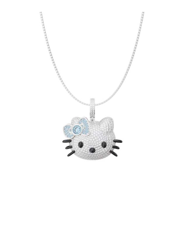 HK Sparkly Necklace Shiny Rhinestone Chunky Chain Necklace Punk Rock Style Costume Jewelry