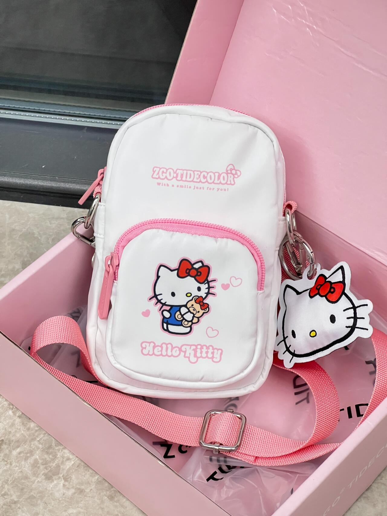 HK Small Crossbody Bags Mini Cell Phone Purses with Crossbody Strap Phone Wallet Shoulder Bag Nylon Arm Bag-cutelalaco