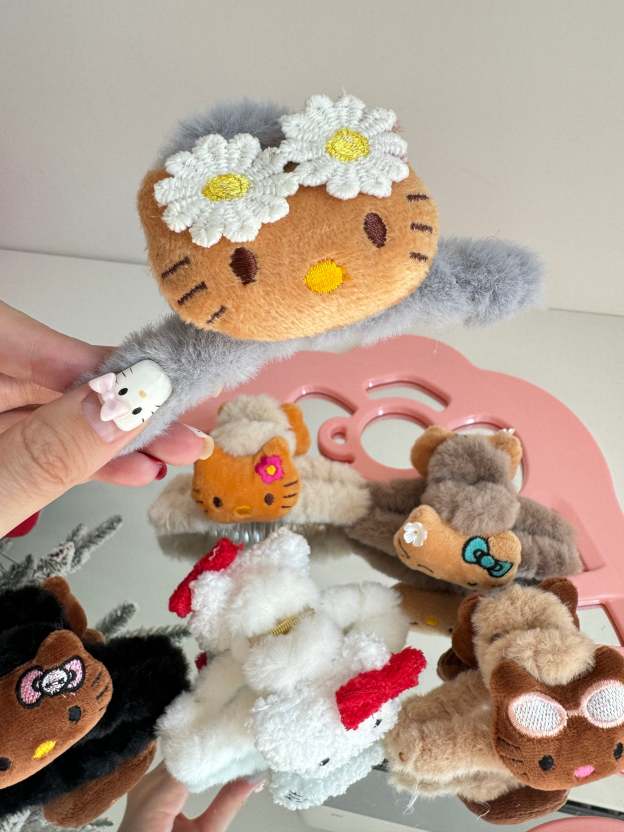 HK Plush Claw Clip  Cute Hair Clips for Women Girls(1 Pcs)-cutelalaco