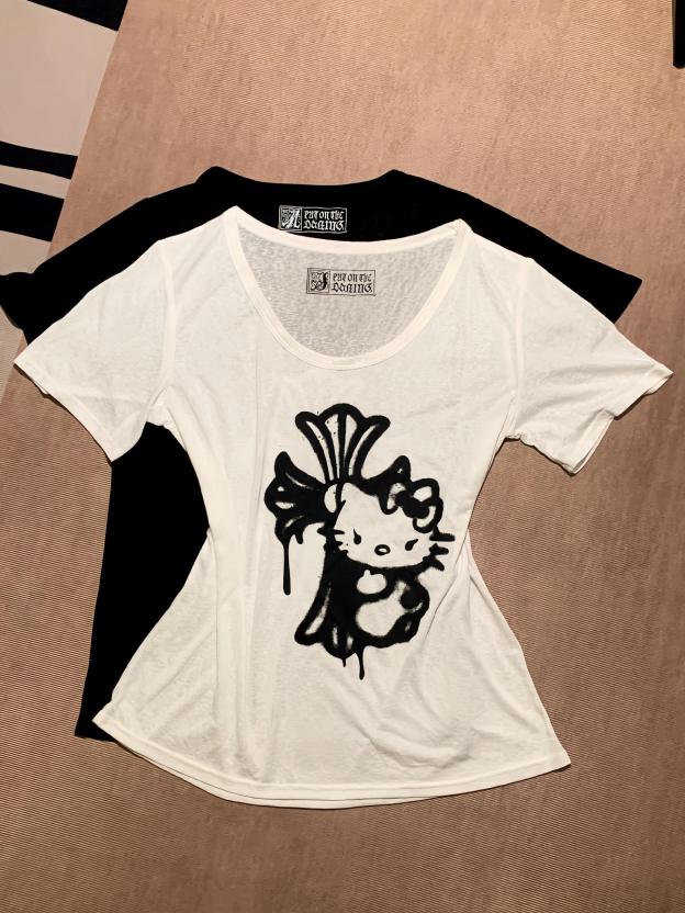 HK Crucifixion Women's Summer Tops - Trendy Short Sleeve Crewneck Tee-cutelalaco