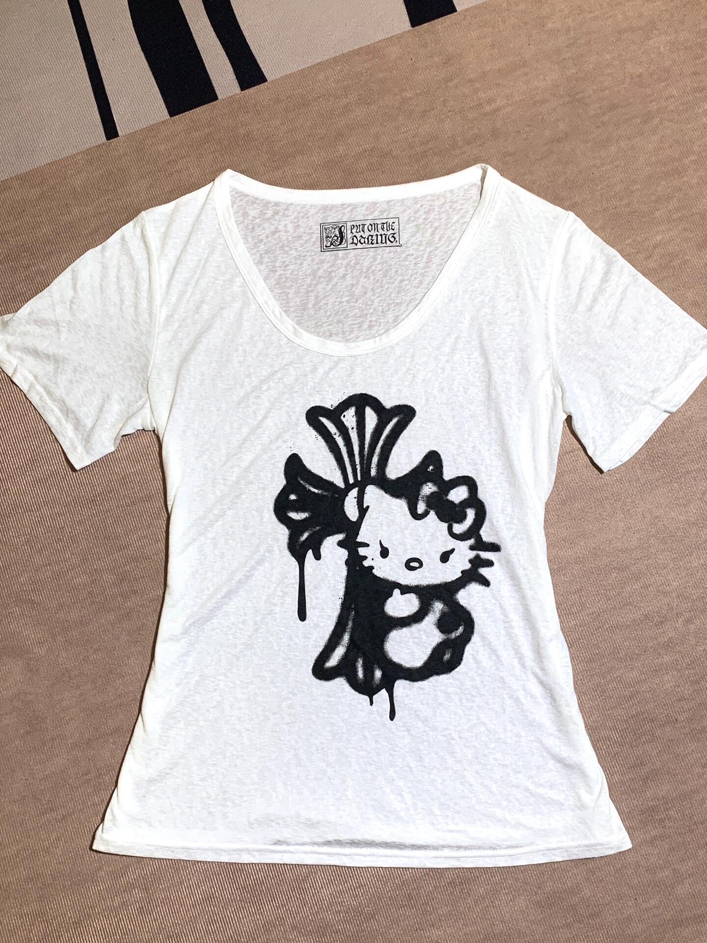 HK Crucifixion Women's Summer Tops - Trendy Short Sleeve Crewneck Tee-cutelalaco