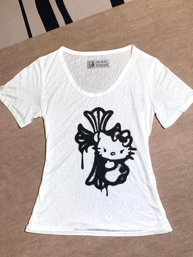 HK Crucifixion Women's Summer Tops - Trendy Short Sleeve Crewneck Tee-cutelalaco