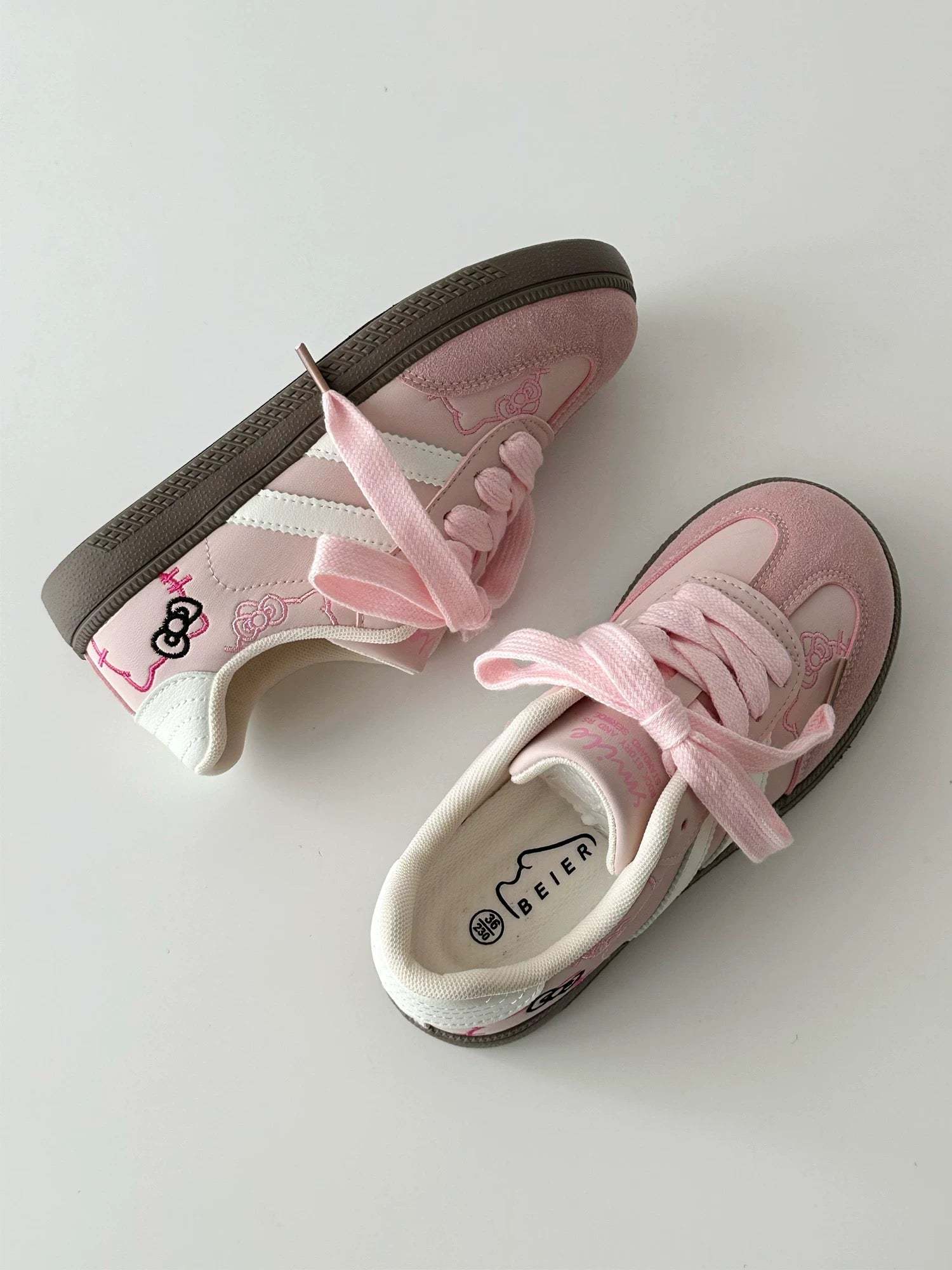 HK Embroidery Cute Sneakers Casual Fashion Comfortable Classic Shoes