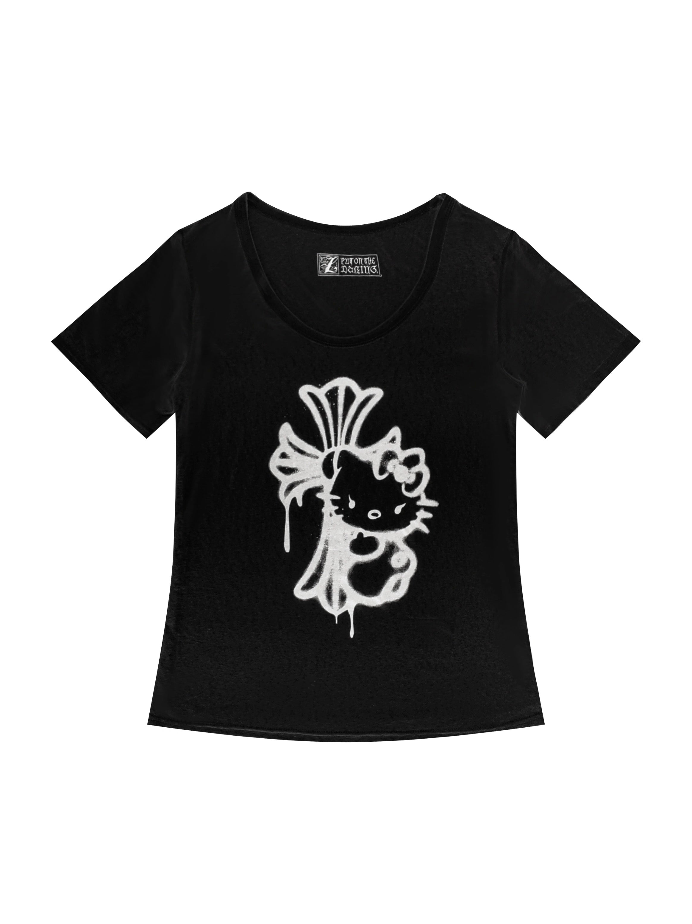 HK Crucifixion Women's Summer Tops - Trendy Short Sleeve Crewneck Tee-cutelalaco