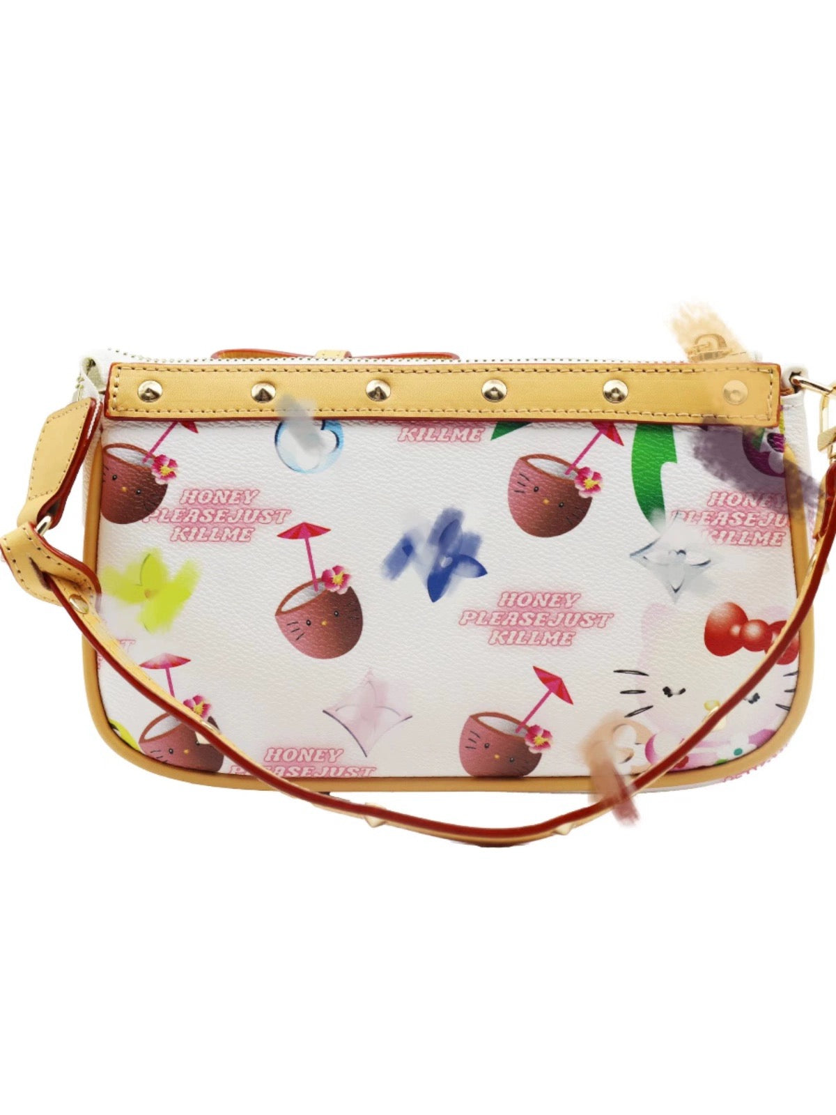 HK Clutch Tote Handbag with Removable Strap & Zipper Closure - Crossbody Shoulder Purse for Women