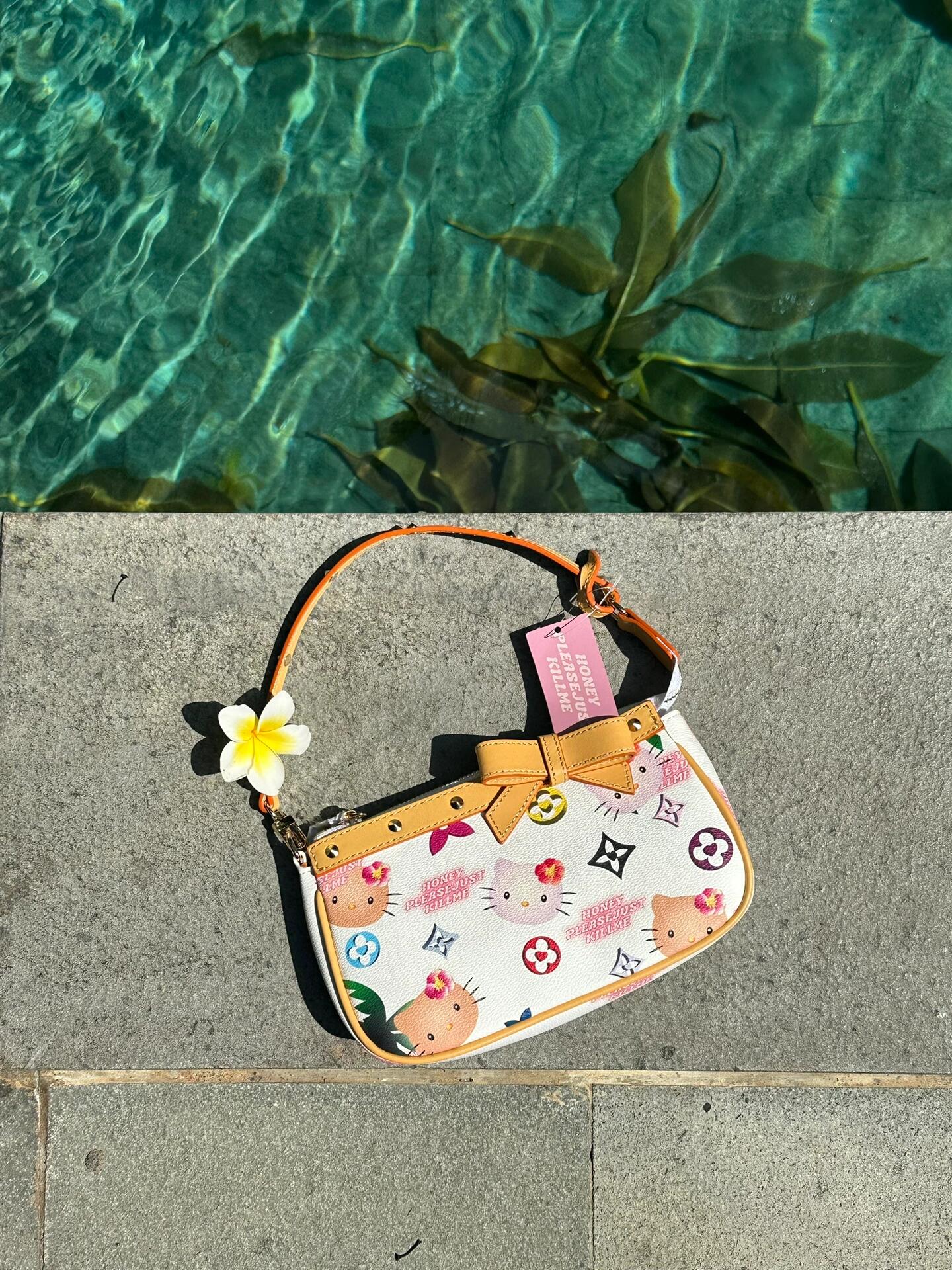 HK Clutch Tote Handbag with Removable Strap & Zipper Closure - Crossbody Shoulder Purse for Women