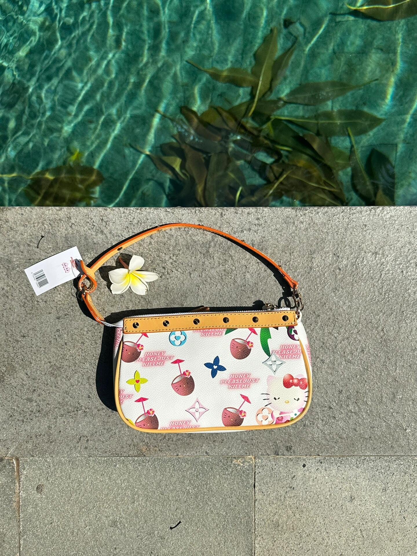 HK Clutch Tote Handbag with Removable Strap & Zipper Closure - Crossbody Shoulder Purse for Women