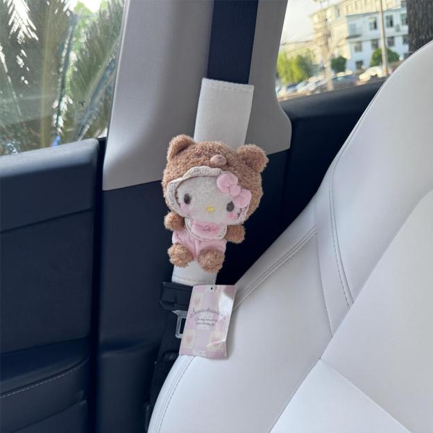 Baby HK Characters Car Seat Belt Shoulder Pad Cover - Handmade Kawaii Plush Shoulder Car Accessories 03250606