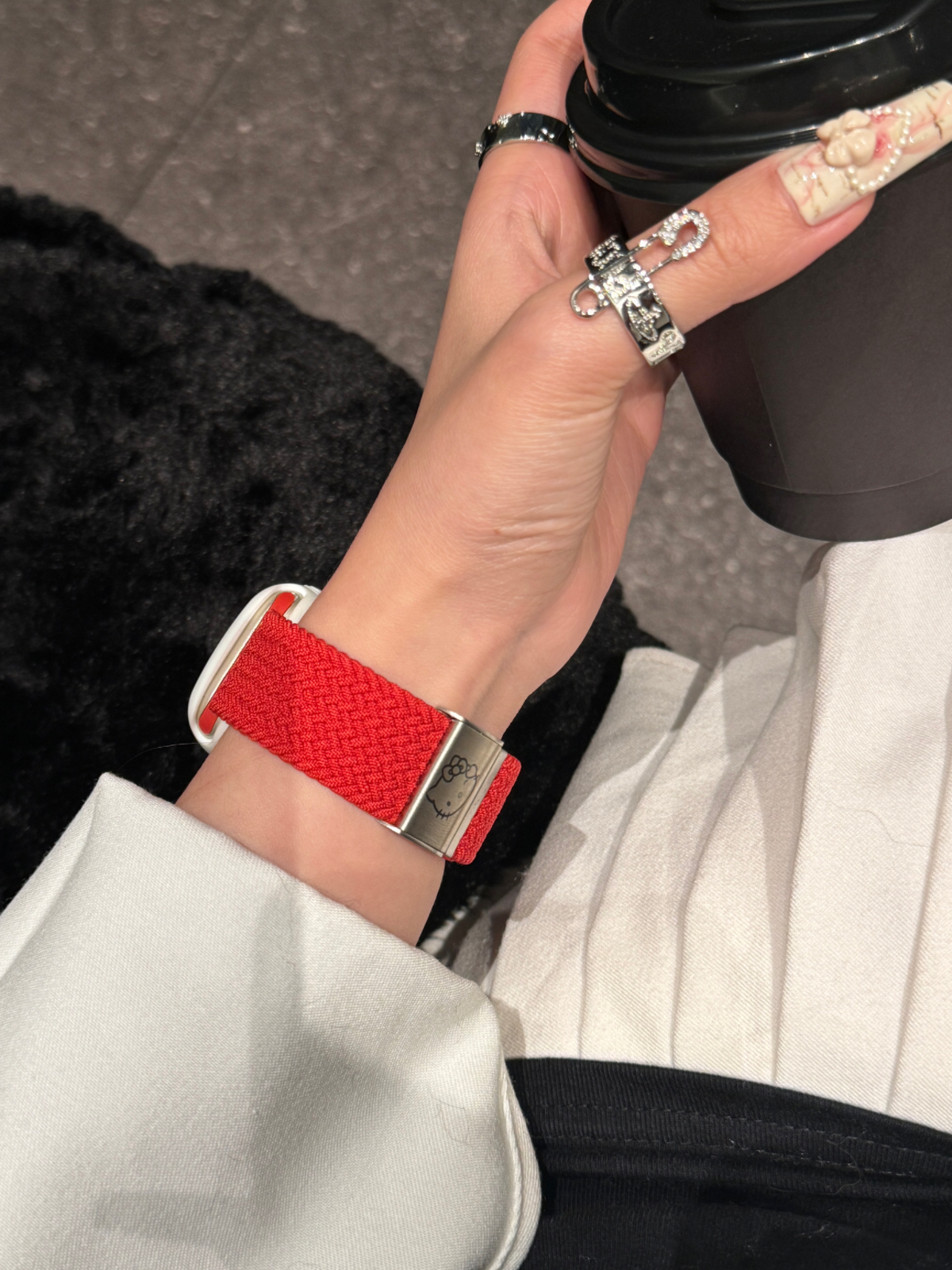 Hello Kitty Apple Watch Nylon Braided Watch Strap - Stylish & Durable Band AP9857