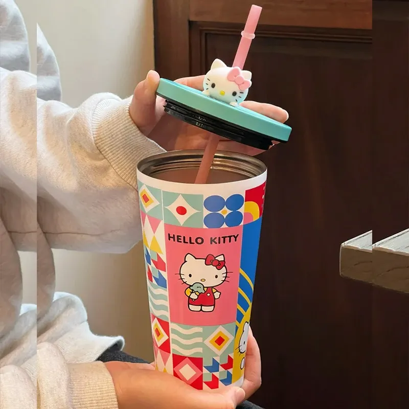 HK 500ml Insulated Tumbler with Straw - 304 Stainless Steel Interior