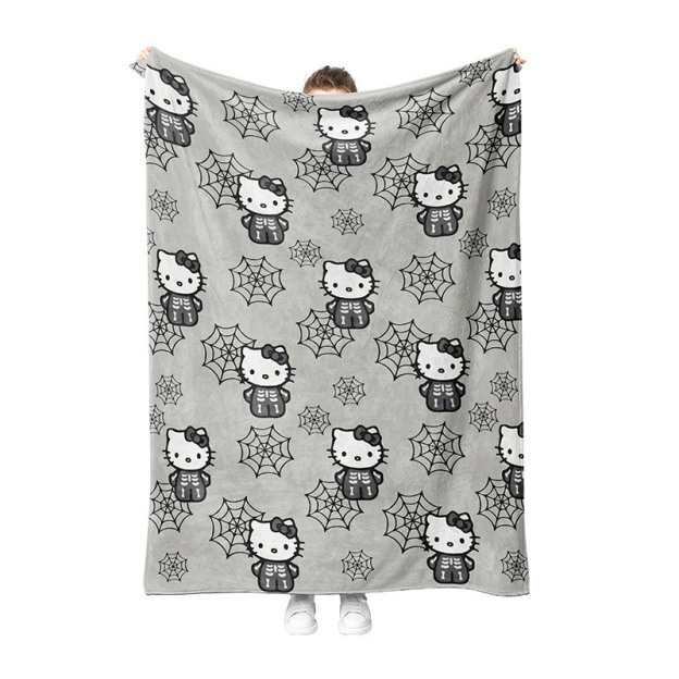 HK Halloween Flannel Blanket – Soft Plush Throw Blanket 
