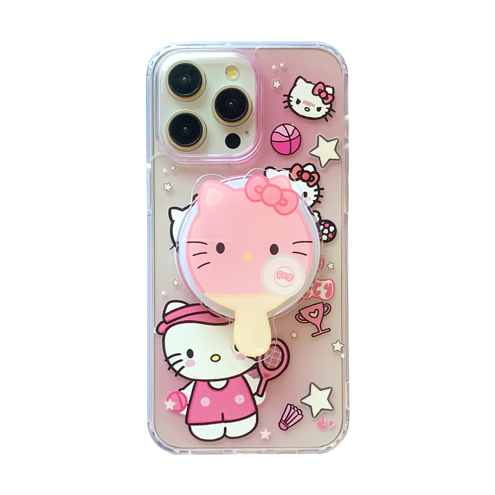 Sporty Hello Kitty Acrylic Magsafe Magnetic Case (MagSafe Magnetic Wobble Phone Stand) 