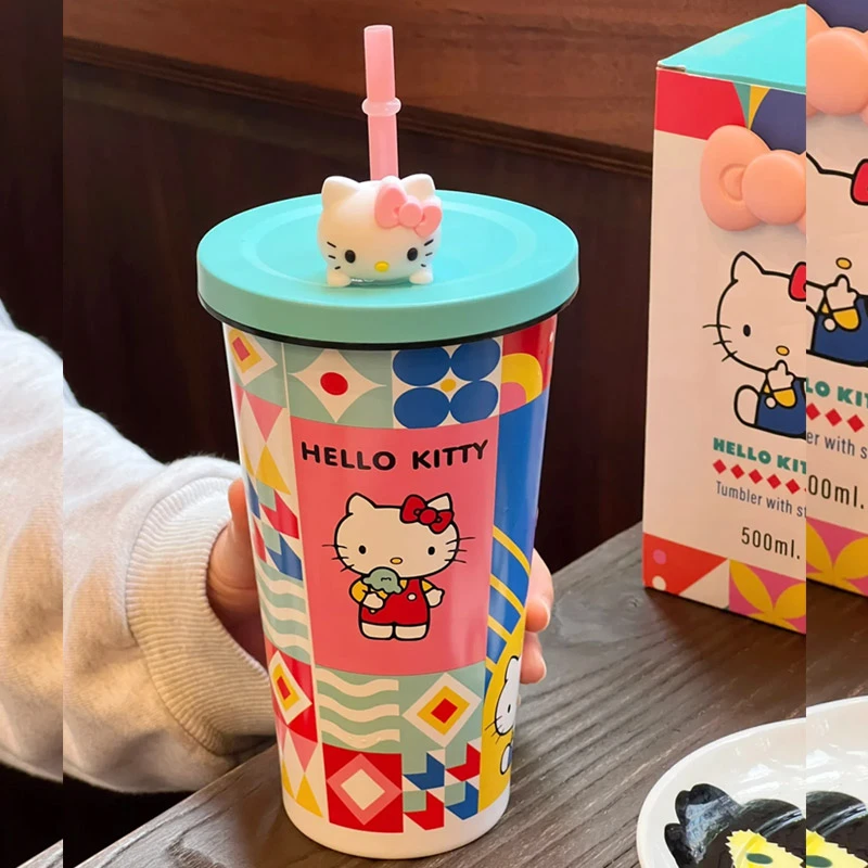 HK 500ml Insulated Tumbler with Straw - 304 Stainless Steel Interior