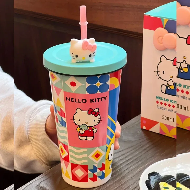 HK 500ml Insulated Tumbler with Straw - 304 Stainless Steel Interior