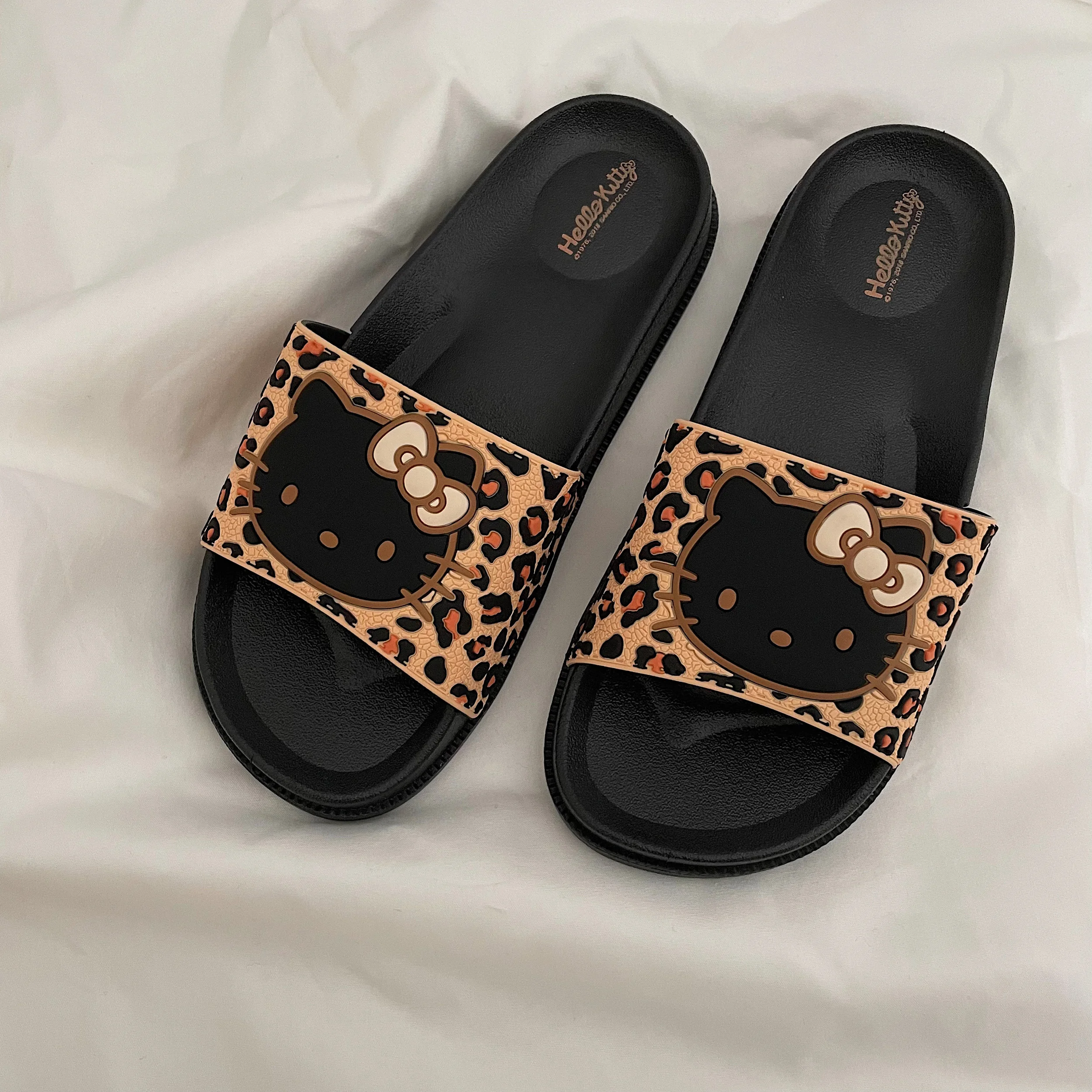 HK Leopard Print Indoor PVC Slippers for Women