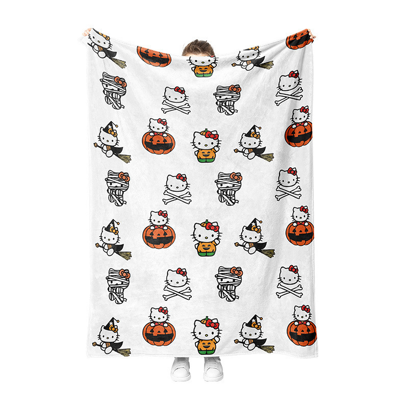 HK Halloween Flannel Blanket – Soft Plush Throw Blanket 