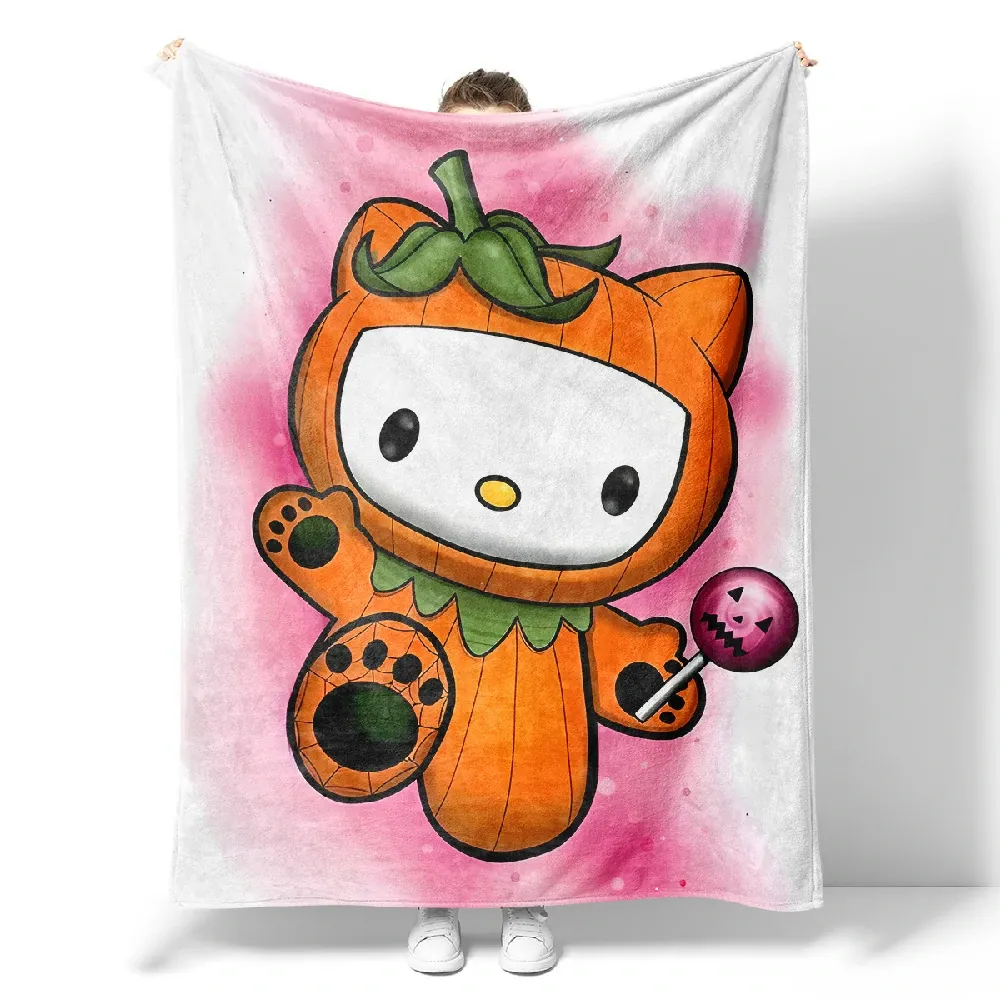 HK Halloween Flannel Blanket – Soft Plush Throw Blanket 