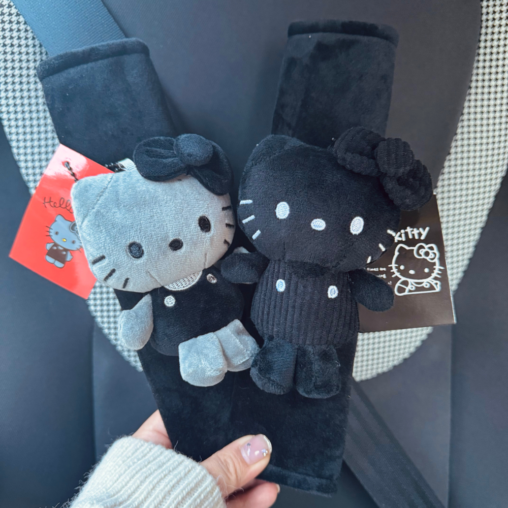 Cute HK Car Seat Belt Shoulder Pad Cover Car Accessories - Kawaii Safety Belt Protector with Cute KT