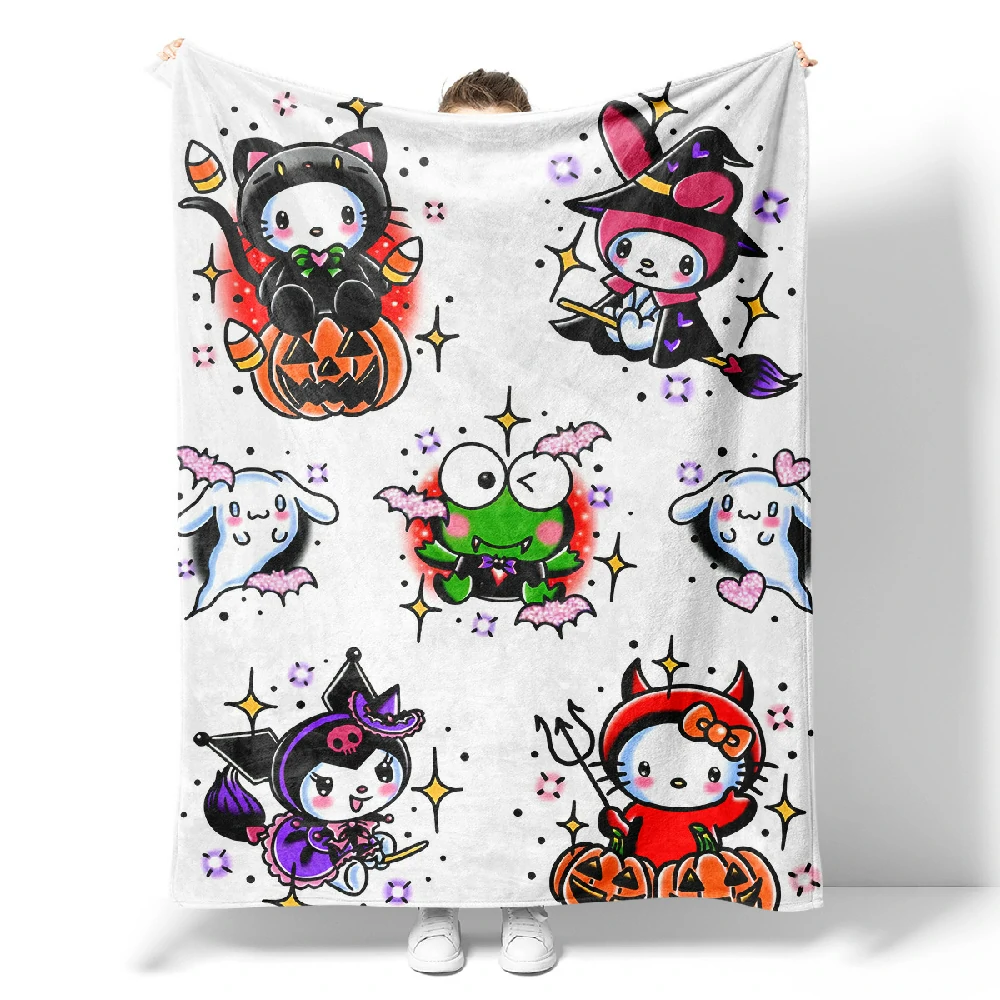 HK Halloween Flannel Blanket – Soft Plush Throw Blanket 