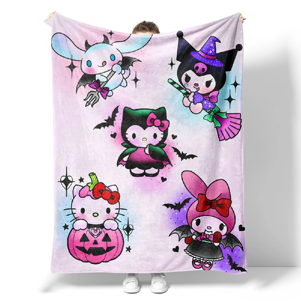 HK Halloween Flannel Blanket – Soft Plush Throw Blanket 