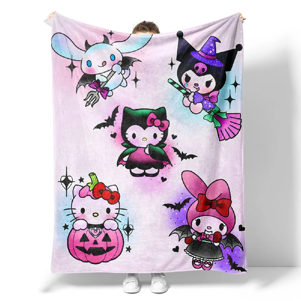 HK Halloween Flannel Blanket – Soft Plush Throw Blanket 