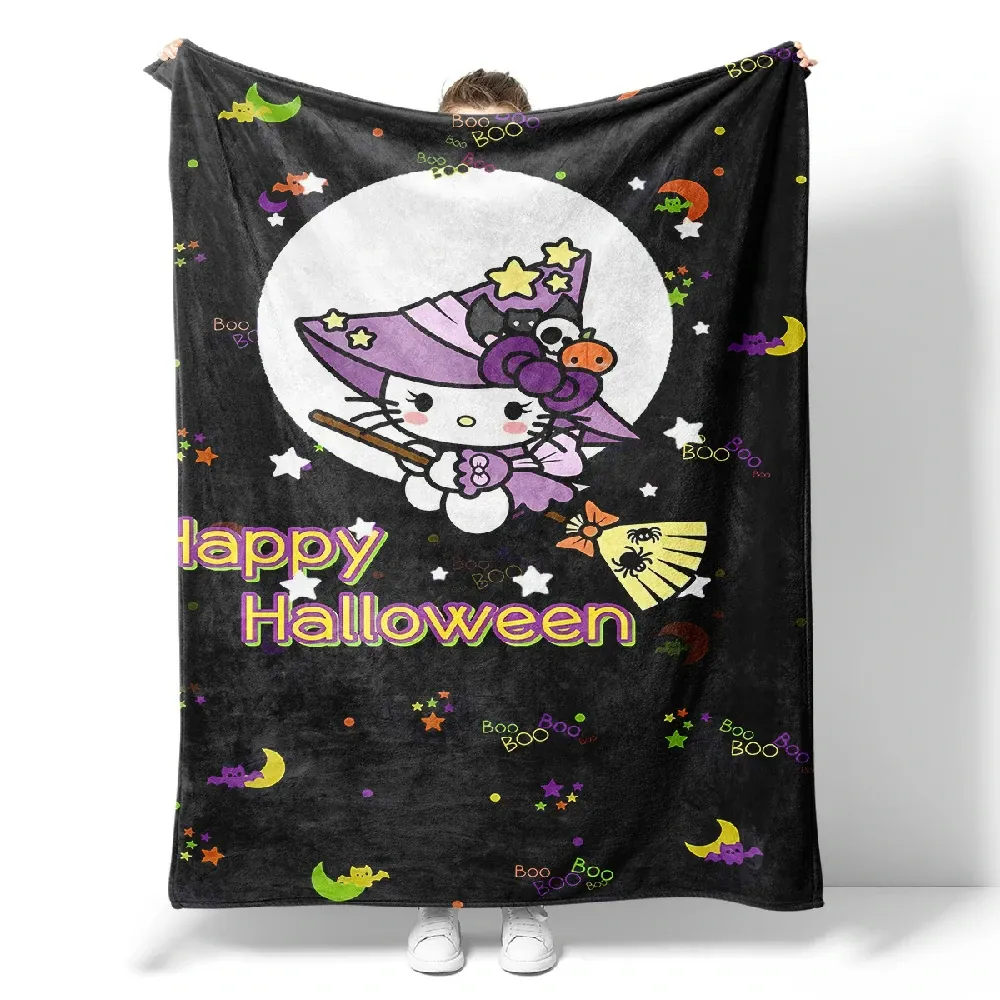 HK Halloween Flannel Blanket – Soft Plush Throw Blanket 