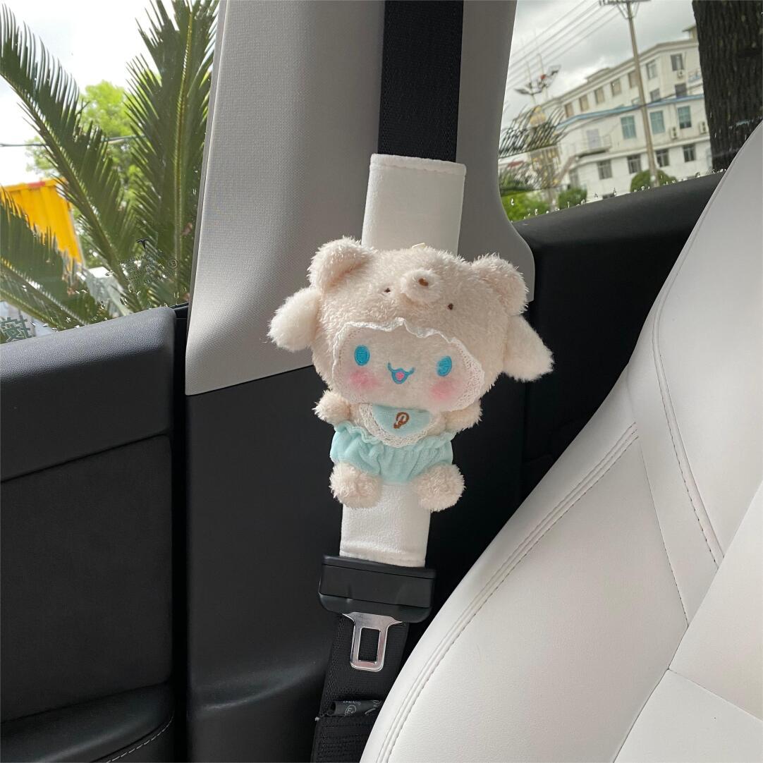 Baby HK Characters Car Seat Belt Shoulder Pad Cover - Handmade Kawaii Plush Shoulder Car Accessories 03250606