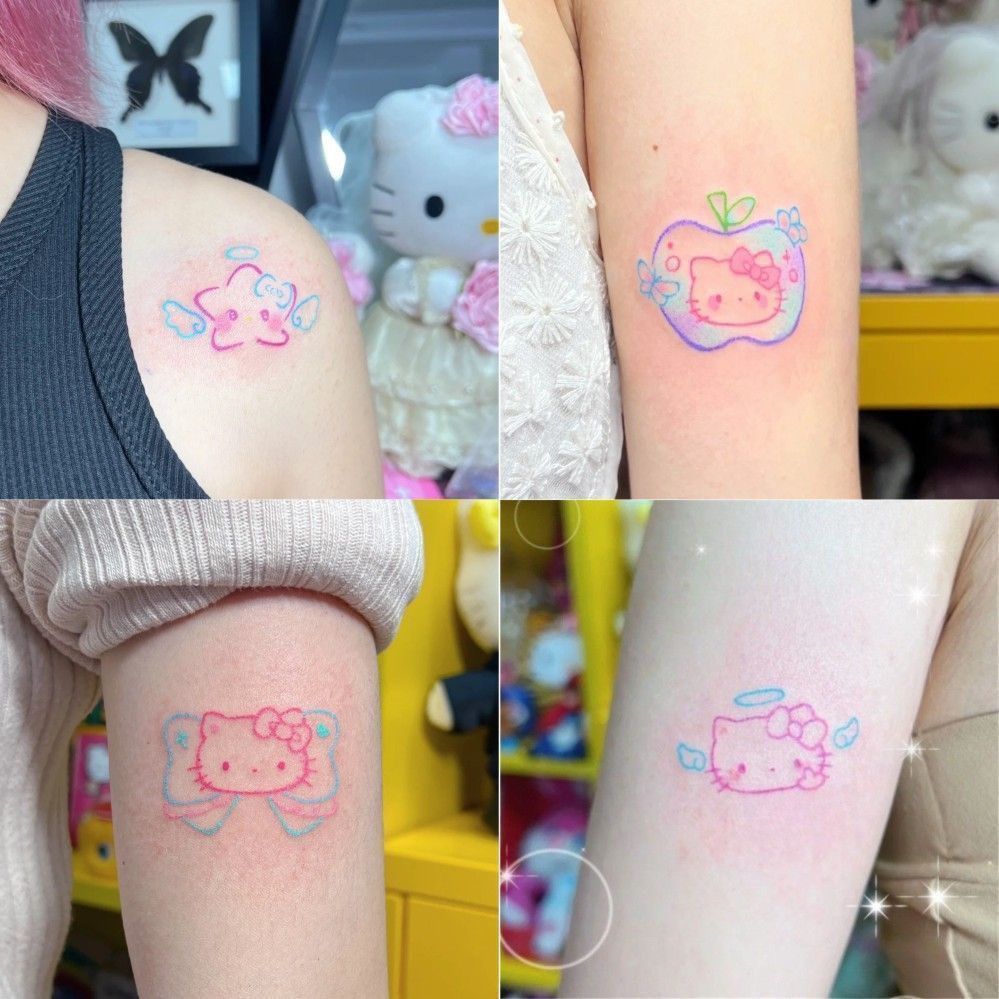 Kawaii Hello Kitty Tattoo Stickers