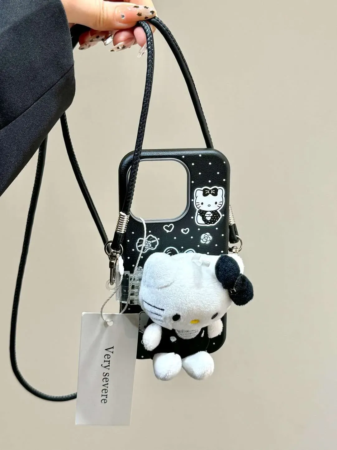 HK Plush Doll Strap iPhone Case – Cute & Functional Phone Cover
