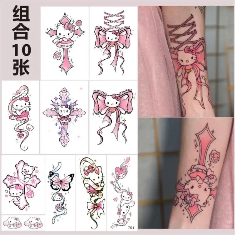 Hello Kitty Kawaii Tattoo Sticker