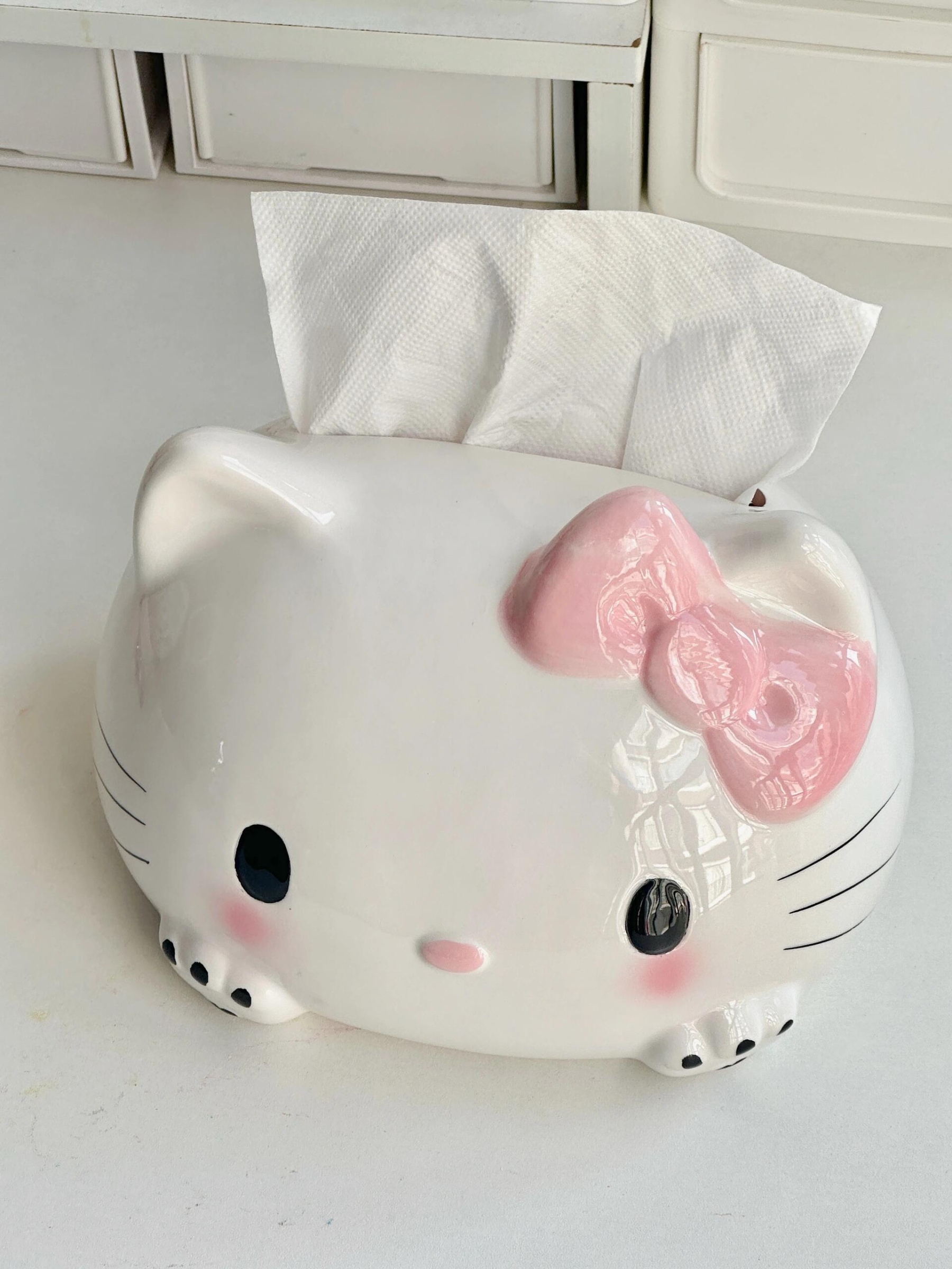 Hello Kitty Ceramic Tissue Box