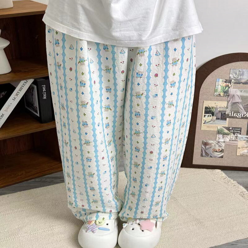 HK Dopamine Sleep Pants - Summer Lightweight Cotton Lounge Pants for Women 02250616