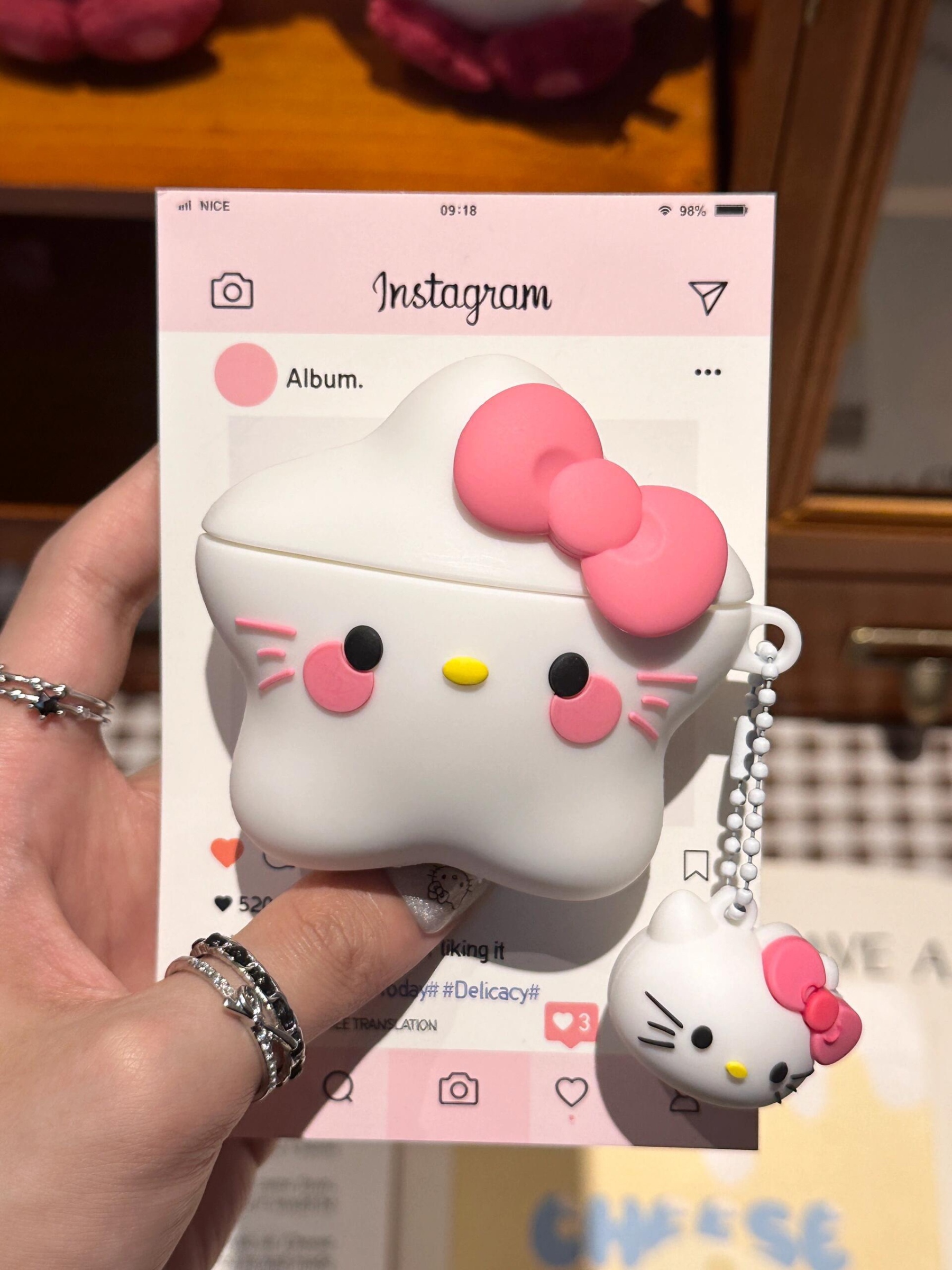 Hello Kitty Kawaii Starry AirPods Case