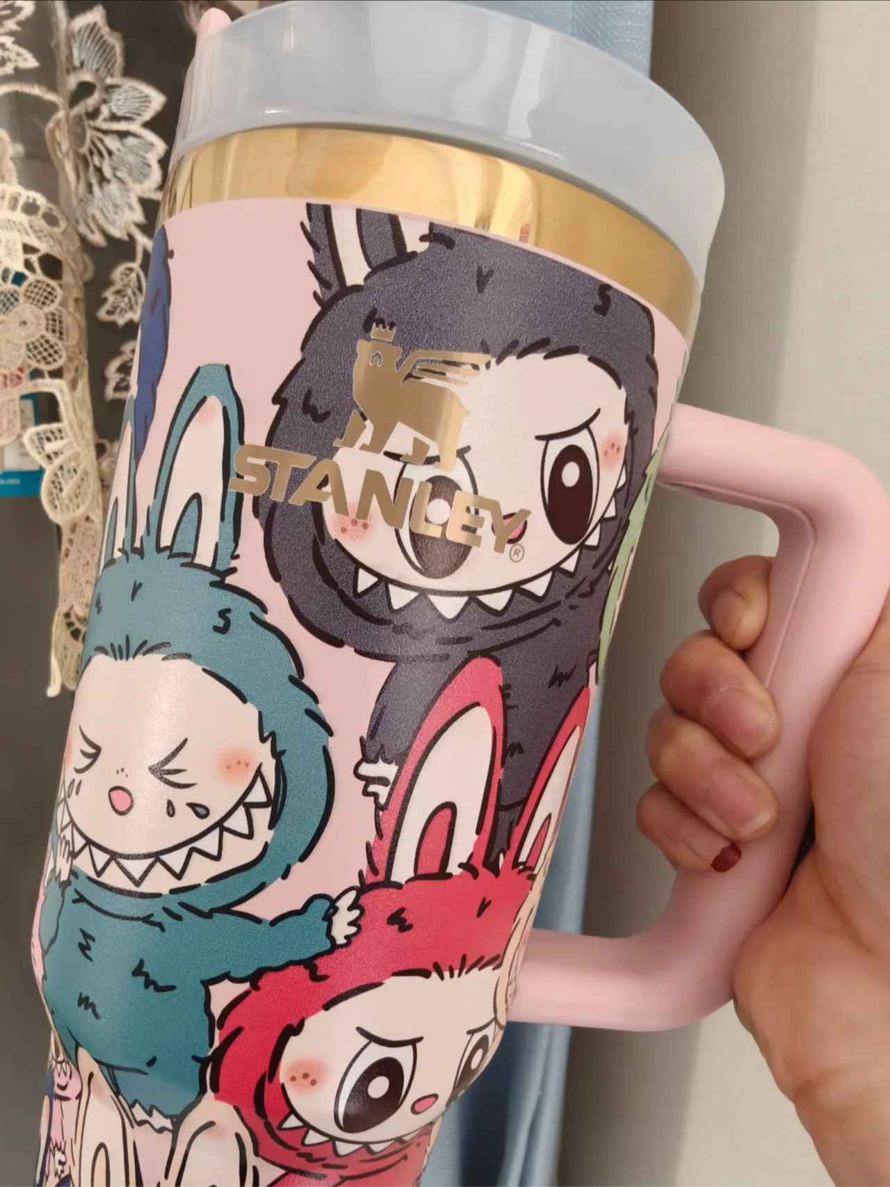 LBB Design Stainless Steel Straw Tumbler - 40oz Insulated Cup for Car, Gym & Office, Thermal Cold/Hot Drink Bottle