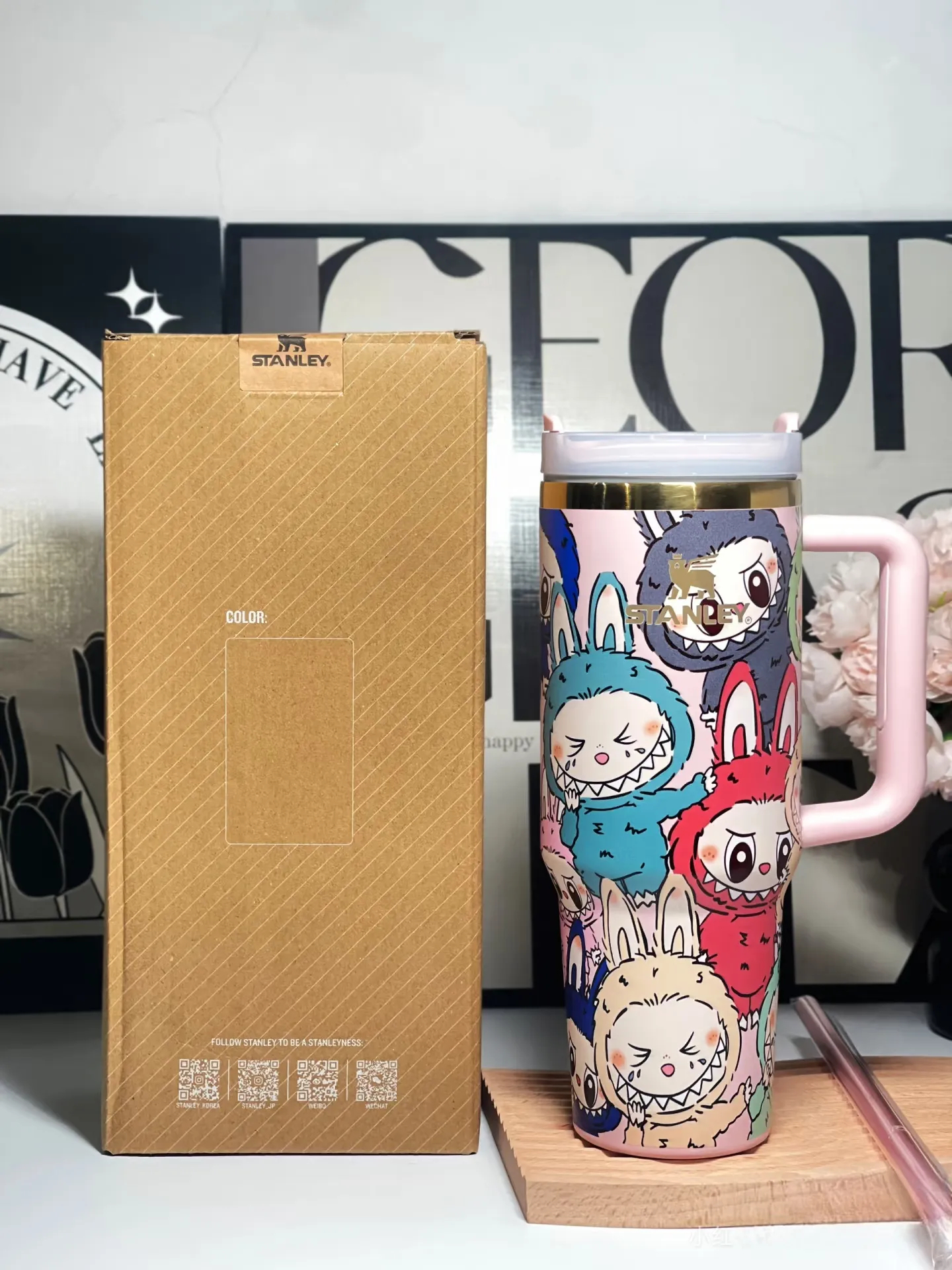 LBB Design Stainless Steel Straw Tumbler - 40oz Insulated Cup for Car, Gym & Office, Thermal Cold/Hot Drink Bottle