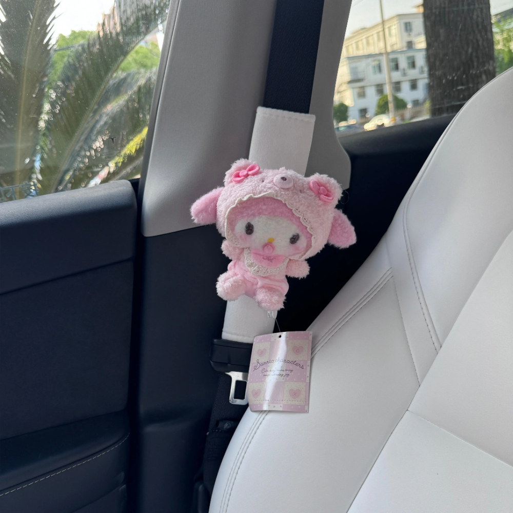 Baby HK Characters Car Seat Belt Shoulder Pad Cover - Handmade Kawaii Plush Shoulder Car Accessories 03250606