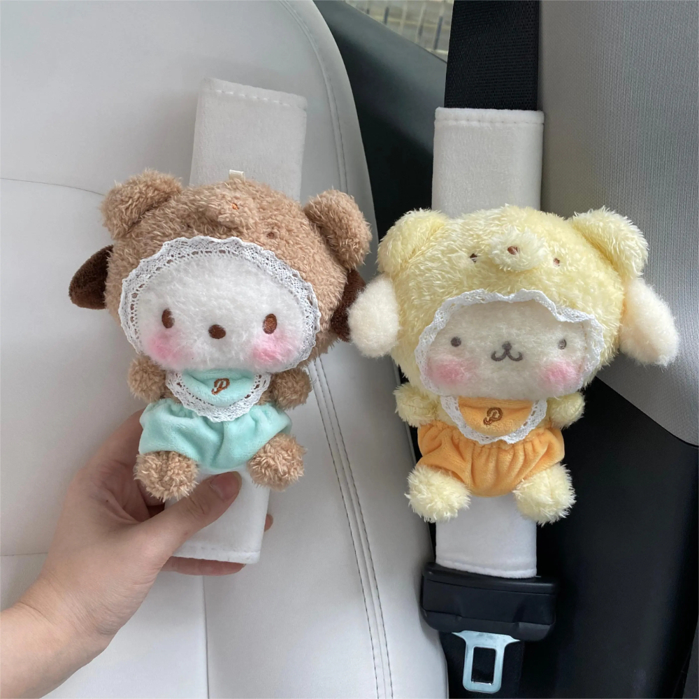 Baby HK Characters Car Seat Belt Shoulder Pad Cover - Handmade Kawaii Plush Shoulder Car Accessories 03250606