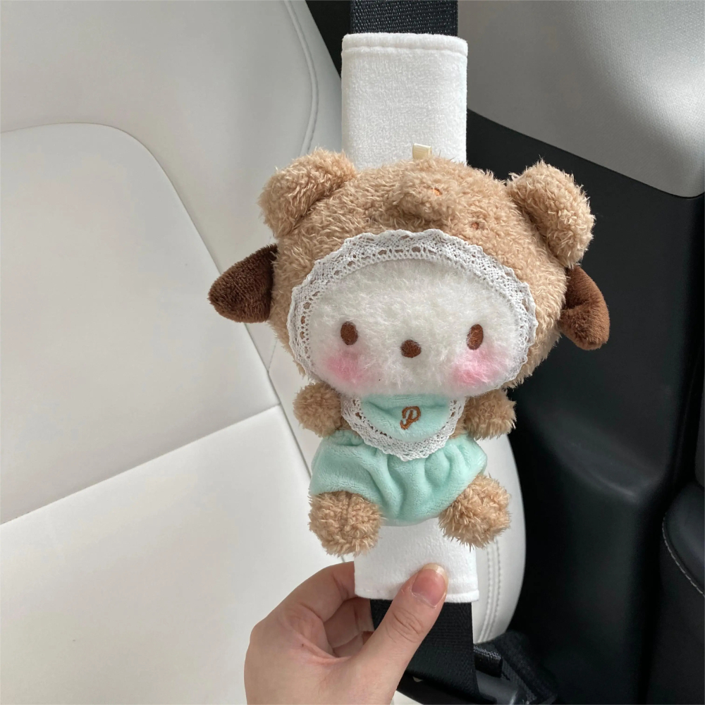 Baby HK Characters Car Seat Belt Shoulder Pad Cover - Handmade Kawaii Plush Shoulder Car Accessories 03250606