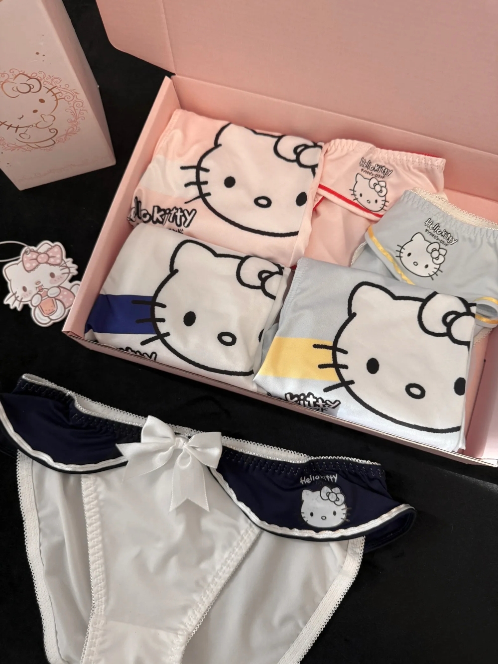 HK Cute Couple Underwear Set, Matching Men Boxer & Women Briefs, Soft Cotton Lingerie Gift Set 01260127