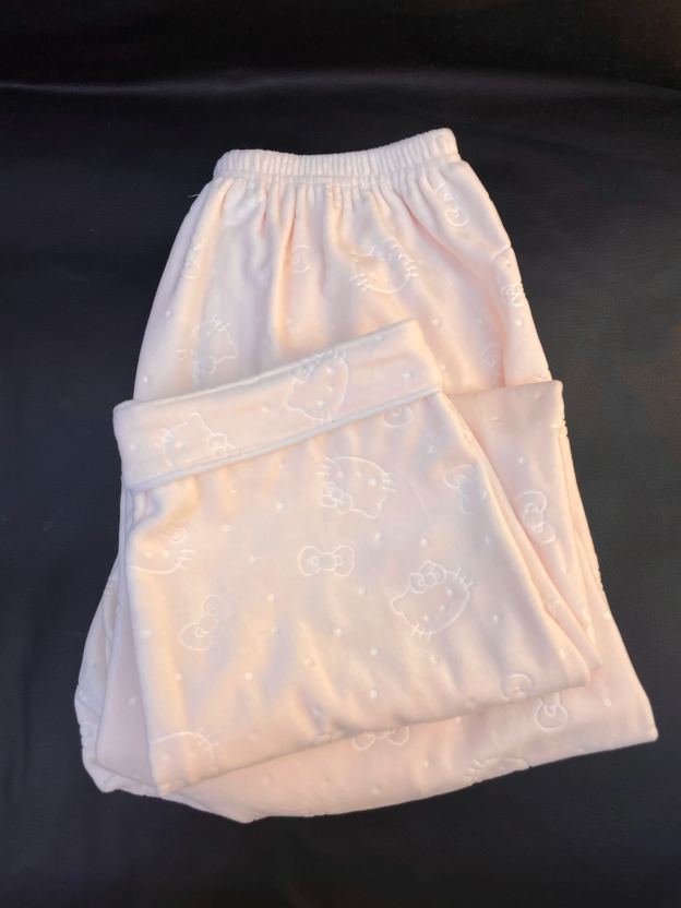 HK Women’s Double-Sided Coral Fleece Thermal Pajama Set Autumn Winter Cozy Loungewear Thickened Warm Long-Sleeve Homewear 01251202