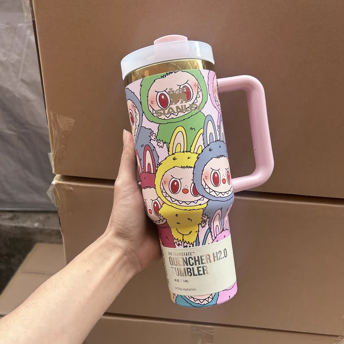 LBB Design Stainless Steel Straw Tumbler - 40oz Insulated Cup for Car, Gym & Office, Thermal Cold/Hot Drink Bottle