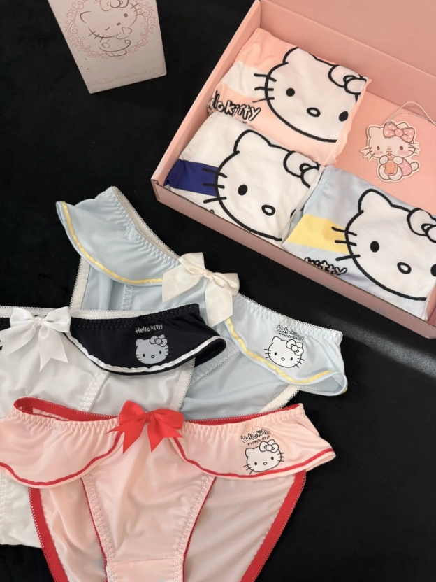 HK Cute Couple Underwear Set, Matching Men Boxer & Women Briefs, Soft Cotton Lingerie Gift Set 01260127