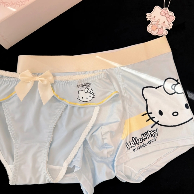 HK Cute Couple Underwear Set, Matching Men Boxer & Women Briefs, Soft Cotton Lingerie Gift Set 01260127