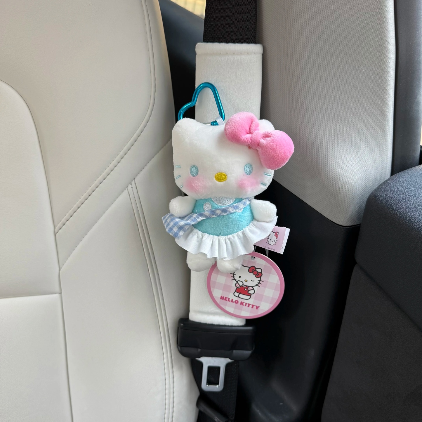 Standing Kitty Plush Doll, Car Seat Belt Shoulder Pad, Cute Cartoon Plush Toy, Soft Stuffed Car Interior Decoration Gift