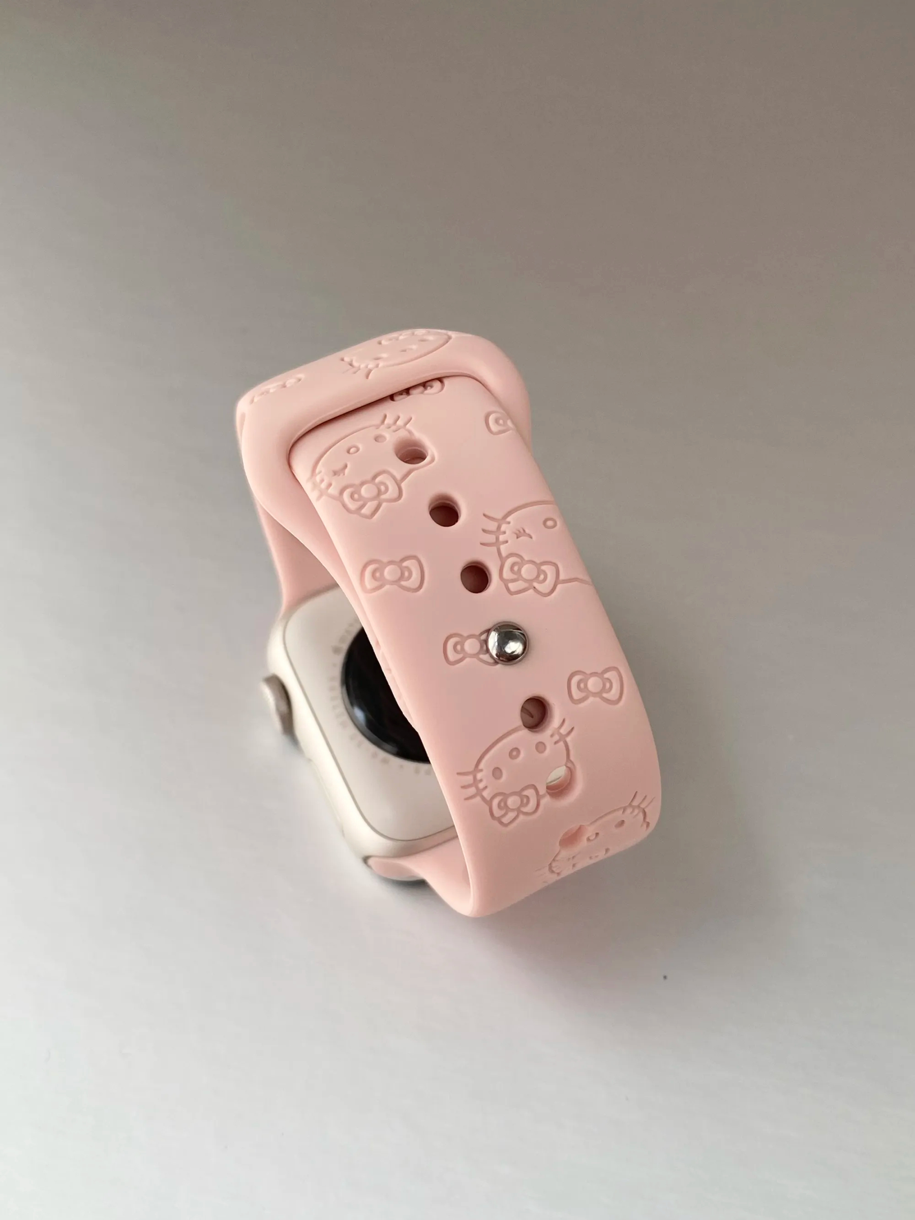 HK Silicone Watch Band for Apple Watch Series, Cute Adjustable Strap, Kawaii Replacement Wristband 01250826